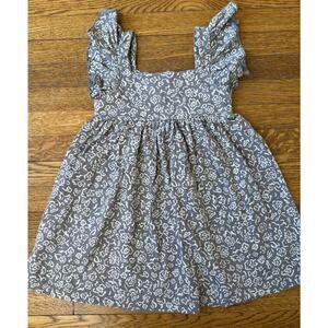 Rylee + Cru Girls' Gray Floral Dress Size 4-5